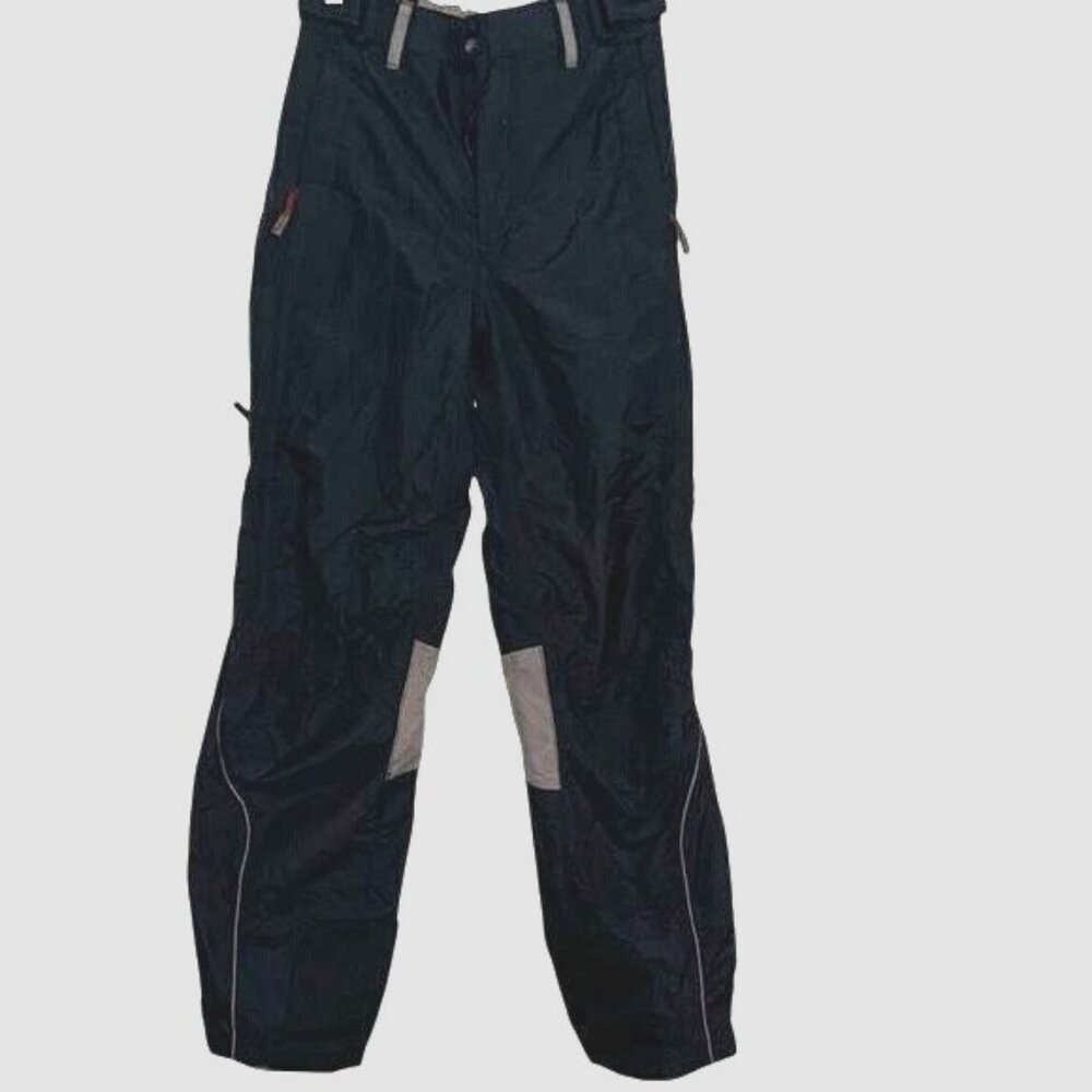 Youth XL Alpine Design Black & Gray Snow Pants With Adjustable Waist & Zipper Po